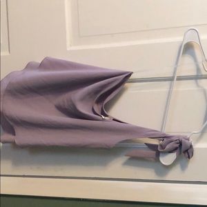 One-shoulder tie shirt